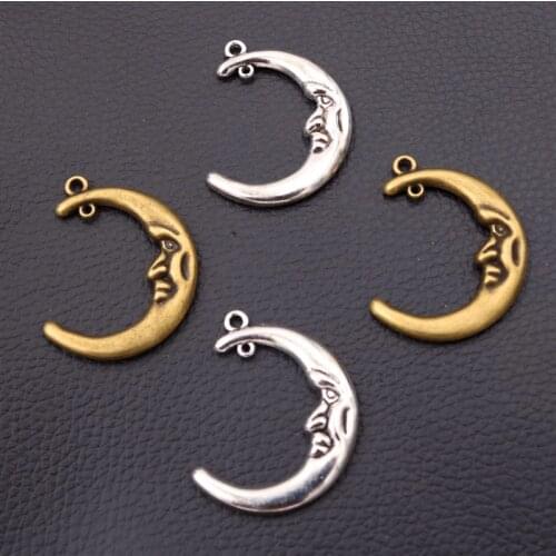 40 * 29mm Moon Pendants, Lovely Moon Charms,Romantic Moon, Moon Goddess Charms, DIY Jewelry Handicraft Charms, A2209 4pcs/lot