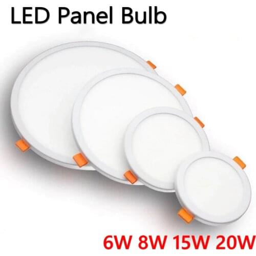 High brightness LED Circular Square Panel Light 6W 8W 15W 20W Surface Mounted Led Ceiling light AC 85-265V lampada led lamp