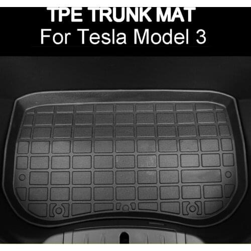 Waterproof TPE Anti-dust Boot Cargo Line Custom Fit For Tesla Model 3 Front Cargo Tray Trunk Floor Mat Car Accessories
