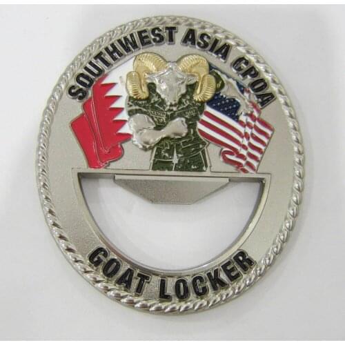 High quality engraving bottle opener coin electroplating silver coin