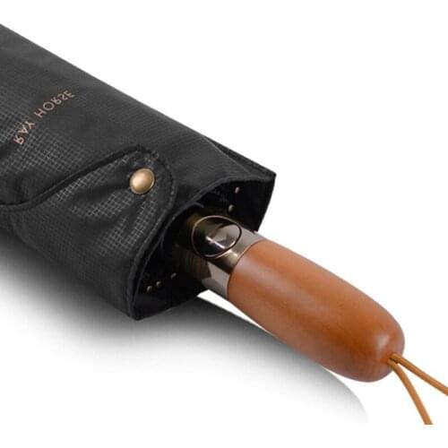 Top Grade Men Umbrella Automatic Windproof 12 Ribs Wooden Handle Folding Black Umbrellas Big 120cm Golf Paraguas Mens Gifts