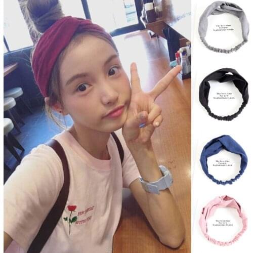 Women Suede Fashion Cross Headband Elastic Solid Color Hair Band Female High Quality Headband Hair Accessories New Arrival