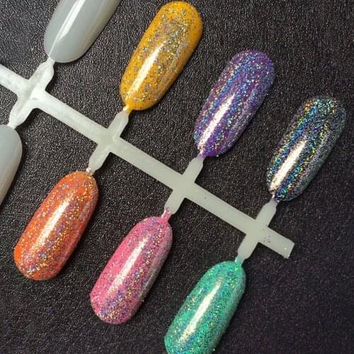 1 Jar HOLOGRAPHIC GLITTER Unicorn Sequins 3D Nail Art Pigment Powder Nail Glitter Decoration SHINING EFFECT Spangles Size 008