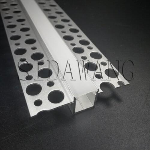 1meter/piece Plaster Drywall led profile Trimless Recessed Aluminum Drywall Profile Channel for Single Row Strip Light SDW062