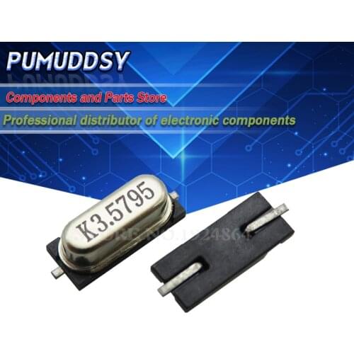 10PCS 3.579545mhz-16.000MHZ 4Mhz 6Mhz 8Mhz 10Mhz 12.000mhz 13.560mhz SMD Quartz Crystal Resonator Passive Oscillator HC49S