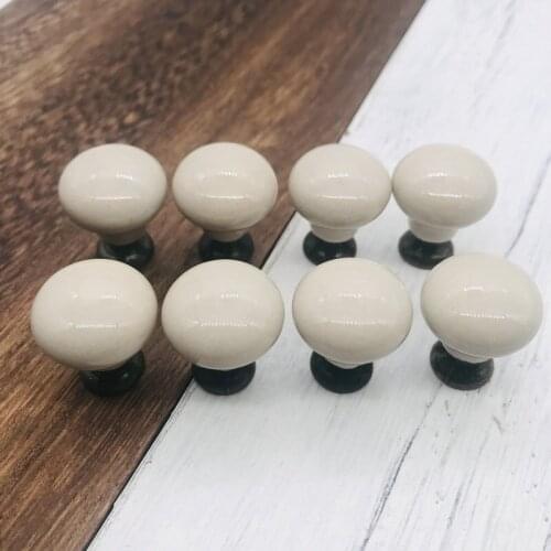 10pcs Antique Grey Ceramic Door Handles Noble Vintage Drawer Pulls for Kitchen Cabinet Handles and Knobs Retro Furniture Handles