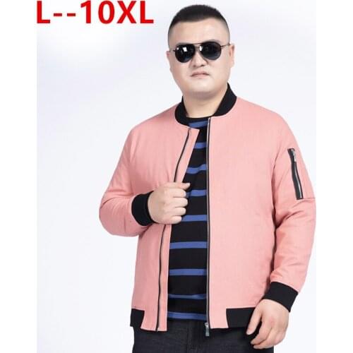10XL 8XL 6XL 5XL Mens Spring Summer Jackets Casual Thin Male Windbreakers College Bomber Pink Windcheater Hommes Varsity Jacket