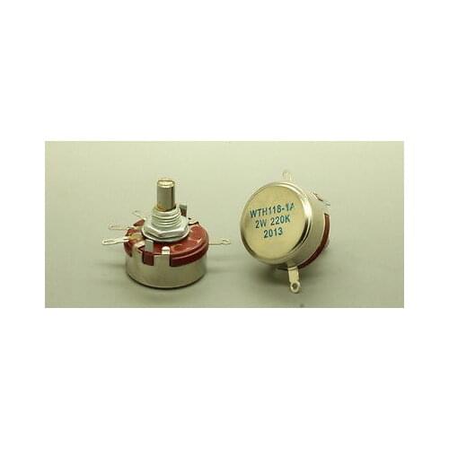 2 x Full Size 220K Ohm 2W 2Watt Linear Taper Carbon Potentiometer Pot