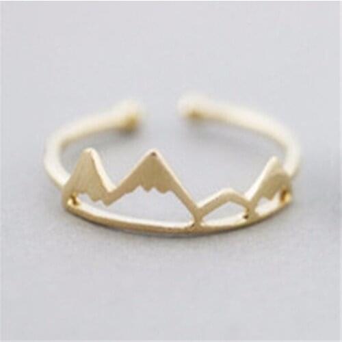 2016 hot selling mountain ring fashion adjustable gold ring of gold wholesale Cute Mountain Ring, Snow Mountain Ring In 3 Colors