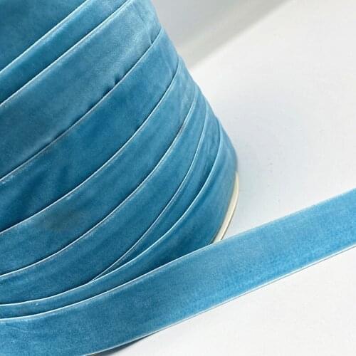 3 yards 6mm-38mm Colour Single Face Line Polyester No Elastic Velvet Ribbon for Bowknot Christmas Ribbon Party Decorations # 21