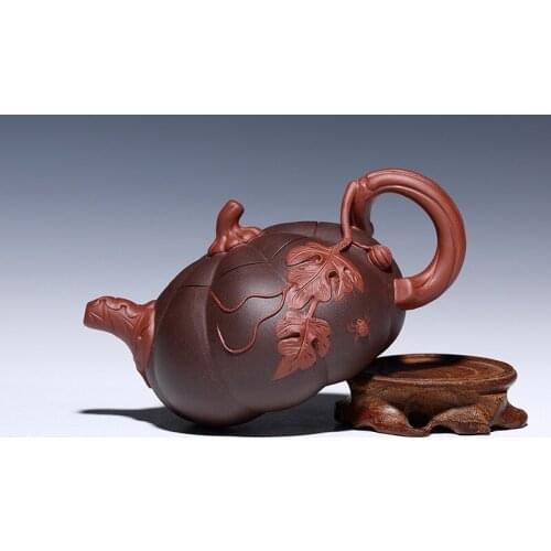 320ml Yixing Teapot Mud Purple Clay Handmade Blessing Kettle Send Teaware