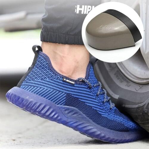 Breathable Safety Work Shoes For Men Male Steel Toe Cap Boots Construction Shoes Safety Boots Work Anti-Smashing