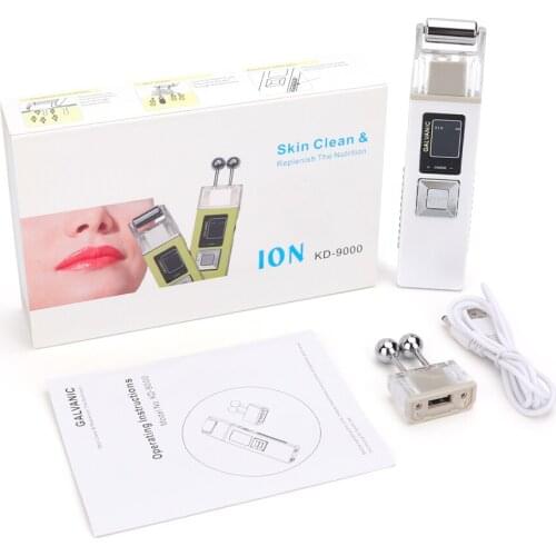 2 In 1 Galvanic Face Lifting Roller Skin Care Reduce Wrinkles Skin Tightening Deep Pore Clean Microcurren Rejuvenation Device