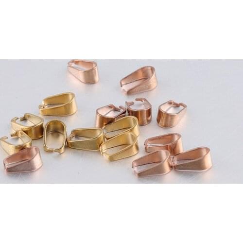 100% Stainless Steel Cap Pendant Attachment Bails For Jewelry Findings High Polished Wholesale 100pcs