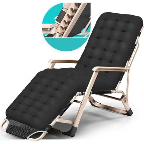 Bed office supply Metal Nap Bed 180 Degree Laying Deck Chair Portable Chairs Breathable Cot Chaise Lounge Recliner Sleeping