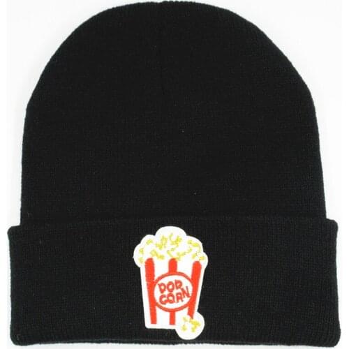 LDSLYJR Popcorn embroidery Cotton Thicken knitted hat winter warm hat Skullies cap beanie hat for men and women 109