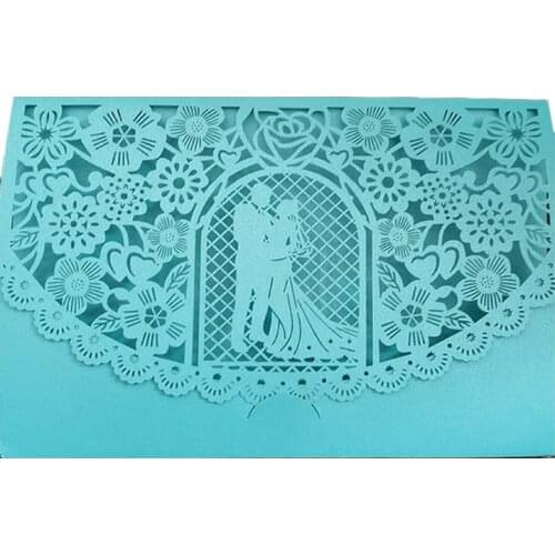 Fashion Wedding Invitations Customized 12 Colors Mariage Engagement Bridal Shower Invite Holder Thank You Cards