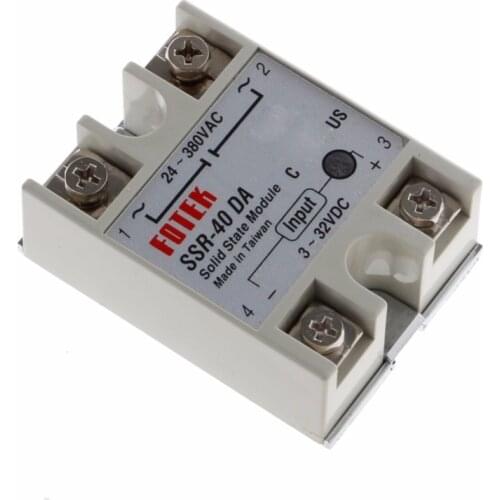 24V-380V 40A 250V SSR-40 DA Solid State Relay Module 3-32V DC To AC New 2019