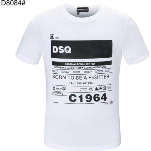 DSQ PHANTOM TURTLE Mens Short Sleeve Logo Series Graphic T-Shirt Men Fashion Print Cotton Tees Breathable Quality Tops D80842
