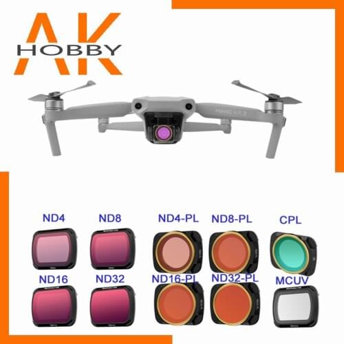 Sunnylife Lens Filter Set MCUV Adjustable CPL ND/PL Filters ND16 ND32 ND4-PL ND8-PL For DJI Mavic Air 2 Drone Accessories
