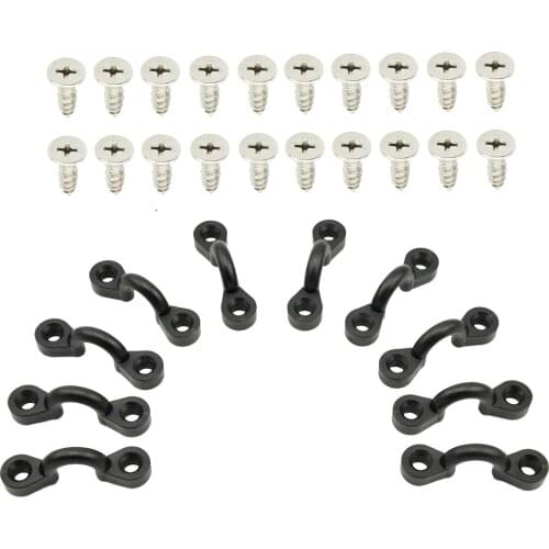 Portable Kayak Pad Eye Kit with Tri-Grip Rivets Rubber Washer Bungee Deck Loop Tie Down Nylon Replacement for Boat Canoe