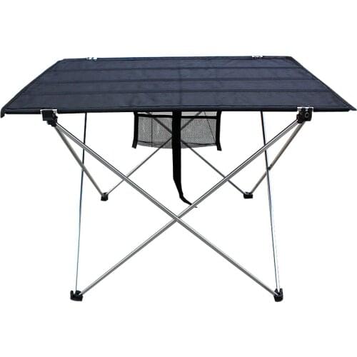 Practical Portable Outdoor Folding Table 7075 Aluminum Alloy Ultralight Table with Oxford Cloth Bag and Net Bag