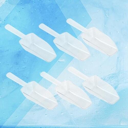 4/5/6 PCS Plastic Ice Scoop Scoopers Mini Clear for Weddings Candy Dessert Buffet Ice Cream Protein Powder (Transparent)