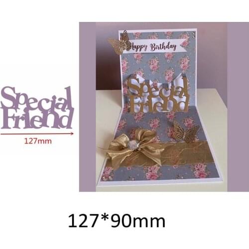 Special Friend Pop Up Words Letter Sentence Frame Metal Cutting Dies Greet Cards DIY Handmade Making Friendship Paper New Dies