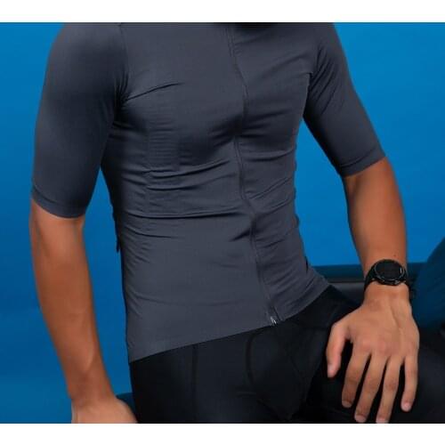 SPEXCEL Gray Top Quality Pro Team aero Short sleeve cycling jersey pro fit lightweight Fully dyed fabric high color fastness