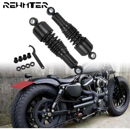 Universal Motorcycle 267mm 10.5" Rear Shock Absorbers Lowering Black For Harley Sportster XL 883 1200 Touring Electra Glide FLHR
