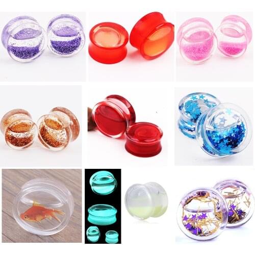 JUNLOWPY Dangle Ear Plugs Gauges Stainless Steel Wood Stretcher Expander Flower Earring Flesh Tunnels Piercing Body Jewelry 2pcs
