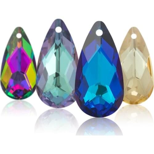 12x24mm Drop Shape Rhinestone Strass Colorful Earring Decoration Accessories Crystals Jewelry Making Rhinestones Strass