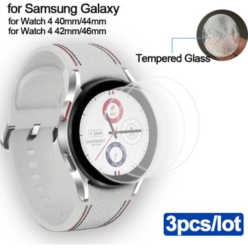 3pcs) Tempered Glass Screen Protector For Samsung Galaxy Watch 4 Classic 42mm 46mm 3 41mm 45mm Protective Glass Film Gear S3 S2