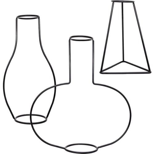 Simplicity Iron Line Flower Vase Metal Plant Stand Holder Wedding Party Home Living Room Gardent Decoration Retro Art Vase