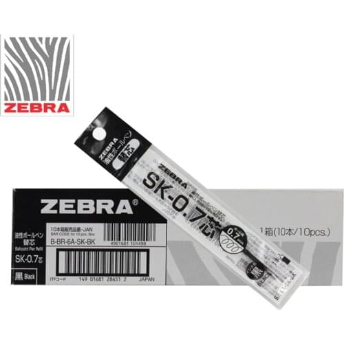 12PCS Zebra BR-6A-SK Refills for B4SA1, B4SA2, B4SA3 Ballpoint Pen 0.7 mm-4 colors to choose