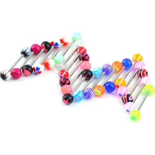 20pcs/lot jewelry piercing tongue ring studs barbell bar ring#3