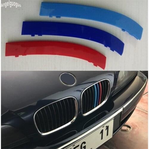 3D M sport style For BMW 5 series E39 520i 535i 525i 528i 530i 1995-2003 Car Front Grille Trim Motorsport Strips Cover Sticker