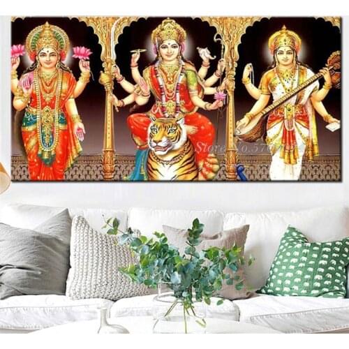 5D Goddess of India Lakshmi Diamond Painting Full Square Round Diamond Embroidery Rhinestones Pictures Diamond Mosaic EE1329