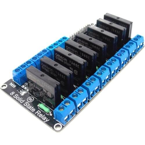 8 Channel 5V DC Relay Module Solid State Low Level SSR AVR DSP
