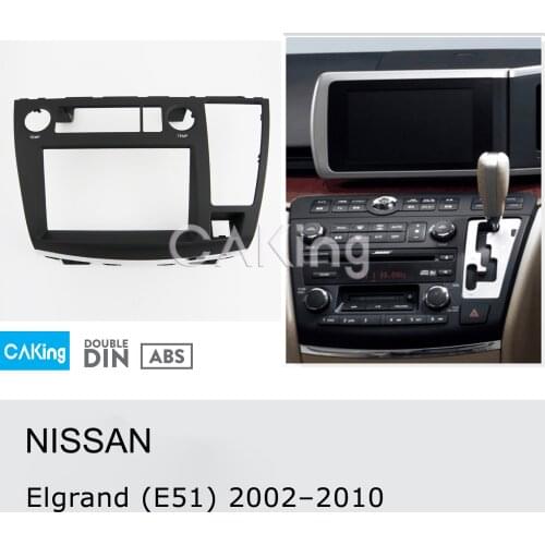 Car Fascia Radio Panel for Nissan Elgrand (E51) 2002-2010 Dash Kit Install Mount Facia Plate Adapter Cover Bezel Console Trim