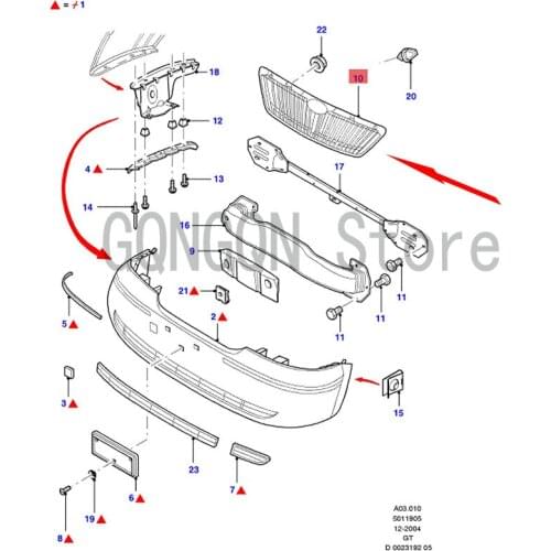 CAR middle grille C grille For dMo nd eoM etr ost ar Middle grille Front bumper ventilation grille Front bumper grille
