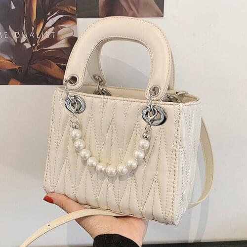 White Mini Square Crossbody Bags For Women 2021 Summer Designer Leather Cross Body Shoulder Bag Ladies Trend Handbags and Purses
