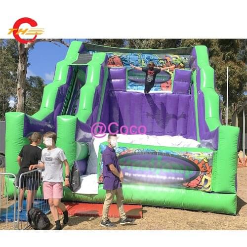 Free air shipping to door,6x4x4m Inflatable Cliff Jump For Kids Playgroun,good quality Inflatable stunt Jumping rental