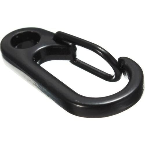 Black Mini Spring Cord Buckle Clasp Buckle Snap Hook Keyring Key Chain Mountainer G7M1