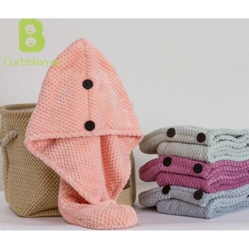 Women Hair Dry Cap Super Absorbent Double-layer Thicker Micron Microfiber Bath Salon Towel Drying Hair Towels Bathroom In Stock