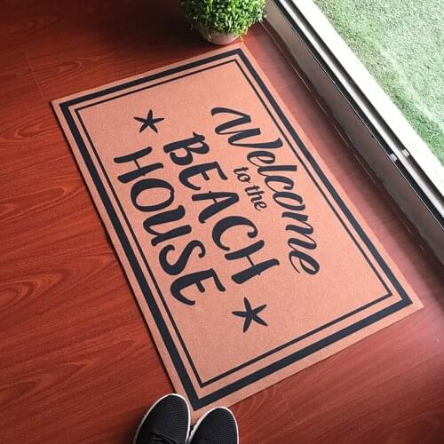 Welcome To The Beach House Welcome Mats for Front Door Funny Entrance Carpet Welcome Mat