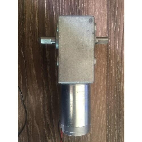 Biaxial high torque motor worm gear DC motor 24V 56 rev / min engine Worm reducer Low speed Ultra Self-lock Reversible
