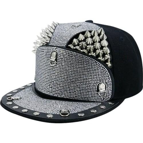 GBCNYIER Hip Hop Cool Baseball Cap Fashion Outdoor Hip-Hop Male Female Visor Armor Warrior Hat False Drill Rivets