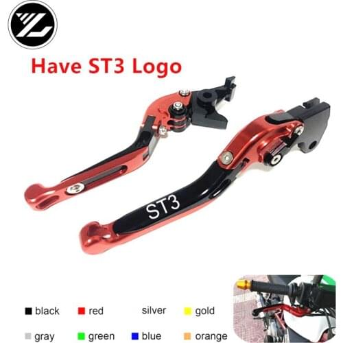 Have ST3 Logo For DUCATI ST3/S/ABS 2003-2007 Motorcycle Folding Extendable Brake Clutch Levers Motorbike Brakes