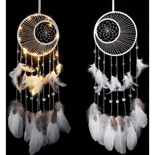 Art Gifts Dream Catcher Hanging DreamCatcher Pendant Wind Chime Ornament Feather Hanging Gifts Holiday Decor Car Ornaments 2021